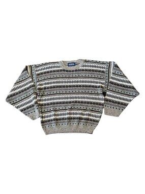 Vintage Honors Sweater 90's Mens Size Large Retro Geometric Abstract Coogi Style